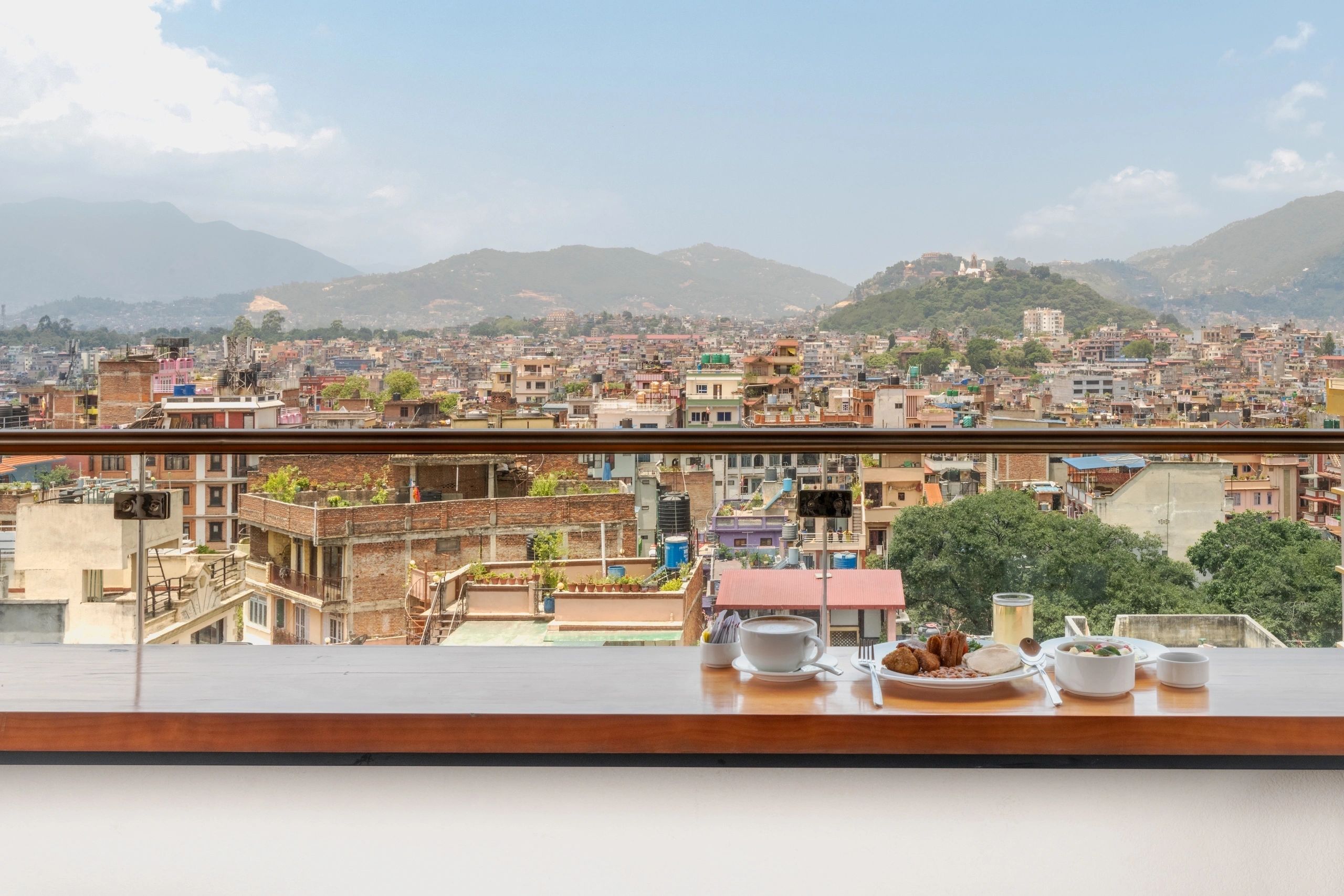 Rooftop Lounge Seating with Comfortable Couches